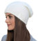Hava Kolari Warme Mütze Herren Damen, Stricken Kaschmir Mütze Herbst und Winter Strick-Mütze (Weiß)
