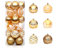 KiKom 2.36 24 Stück Weihnachtskugel Bruchsicher Gemalt Weihnachtsbaumdekoration Set Für Urlaub Hochzeit Weihnachtsdekoration 60mm (Gold)