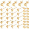 UNICRAFTALE Edelstahl Ohrstecker 0,7 mm Kugel Ohrstecker Komponenten mit offener Schlaufe Golden Ohrstecker mit Ohrmuttern Schmuckstücke für die Ohrringherstellung