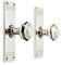 A.B Hardware Pair Polished Nickel Octagonal Mortice Door Knobs on Back Plate Antique Handle, Black
