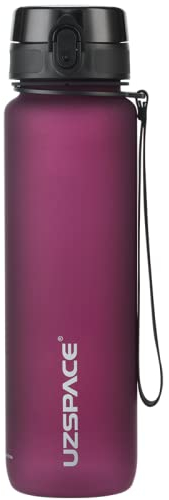 OM SUPPLIES Bouteille d'eau avec infuseur à fruits, 1000 ml, sans BPA, plastique Tritan non toxique, étanche (rouge violacé)