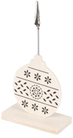 Clip Porte Nom de Noël Nordic Boule Naturel