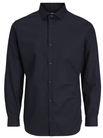 JACK & JONES Herren Freizeit Hemd JPRBLAPARKER Slim Fit Schwarz Blau XS-XXL, Größe:M, Farbe:Black Slim FIT 12227385