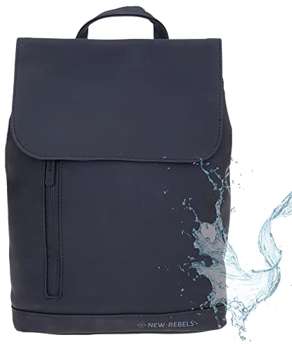 New Rebels Rucksack Damen Daley Fashion small Damenrucksack Mini Handtasche Plane 51.1312 + Schlüsseletui (Schwarz 00)