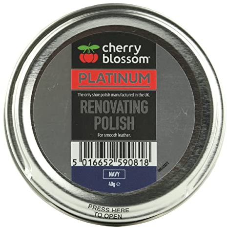 Cherry Blossom Footwear Renovating Polish Shoe, Navy, 40g