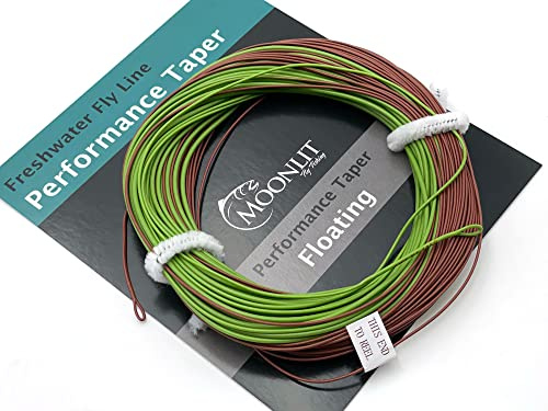 Moonlit Fly Fishing - Performance WF Taper Fly Line, Olive/Brown, 4wt