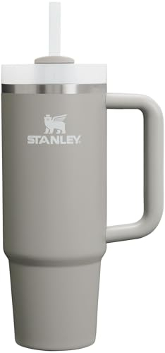 Stanley Quencher H2.0 FlowState vakuumisolierter Trinkbecher aus Edelstahl mit Deckel und Trinkhalm, für Wasser, Eistee oder Kaffee, Smoothies und mehr, Aschefarbe,887 ml
