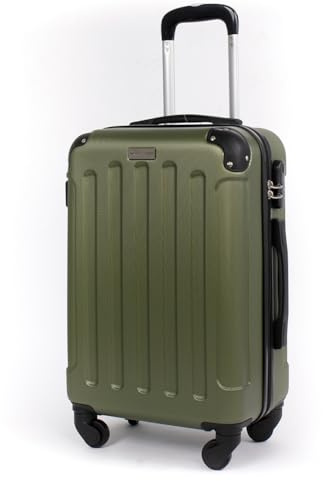 VERTICAL STUDIO 20 Handgepäck Koffer, abschließbarer Hartschalen-Trolley. Reisegepäck, Bordgepäck (H×B×T): 54 cm × 38 cm × 21 cm, für Flugzeugreisen (armygrün)