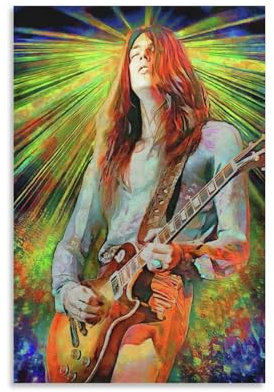 SECOLI Leinwand-Poster, Motiv Thin Lizzy Scott Gorham, hochauflösender Druck, für Heimbüro, 50 x 75 cm