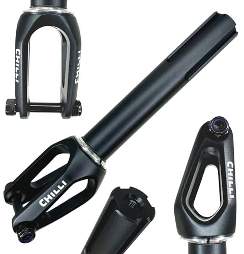 Chilli Pro Scooters Stunt-Scooter Fork Trick Roller Ersatz Tuning Gabel IHC I SCS I HIC passend für 100 I 110 I 120mm Rollen (Slim Cut Schwarz)