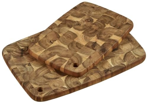 KESPER Juego de 2 tablas de trinchar, material: madera de acacia, dimensiones: 40 x 28 x 2 cm, 32 x 22 x 2 cm, color: marrón | 28155