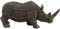 Kare Design Deko Figur Rhino Rivets Pearls, Schwarz, Nashorn, handgefertigt, Unikat, Deko Objekt fürs Wohnzimmer, für Regale, Tier Design, mit Perlen verzogen, 11,5x26x9,5 cm (H/B/T)