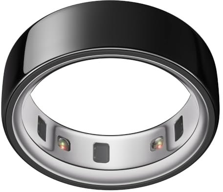 Oura Ring 4 - Schwarz - Größe 4 - Smart Ring | Messen Sie zuerst mit Oura Ring 4 Sizing Kit | Sleep Tracking Wearable - Herzfrequenz - Fitness Tracker - Bis zu 8 Tage Batterielaufzeit