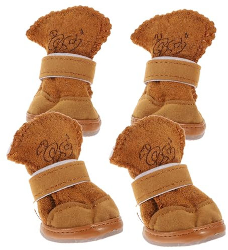 HAPINARY Hundeschuhe Winter Für Hunde Und Welpen Schneestiefel Mit Fleece-Innenfutter rutschfeste Sohlen Schützen Vor Kälte Und Nässe