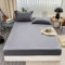 Grewod Boxspringbett Spannbettlaken 200x200cm Höhe 20 cm, Polyester Spannbetttuch Dunkelgrau Einfarbig Spannleintuch