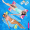 YlYADl Bouee Piscine Adulte 2 Pièces,Flotteur Gonflable Piscine 4 -en- 1,Matelas Piscine Gonflable,Hamac de Piscine,Hamac Gonflable Piscine,Hamac d'eau Jouets de Piscine pour Plage Partie Vacances