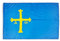 Bandera grande de Asturias para exteriores, 225 x 150 cm, con balcón reforzado y 2 ojales metálicos, bandera XL (Asturias, 225 x 150 cm)