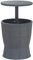 Outsunny Mesa Nevera para Exterior 41 L 3 en 1 Cool Bar Mesa Auxiliar con Altura Ajustable 58-84 cm Cubo de Hielo Tapa Superior Elevable para Fiesta Piscina Jardín Patio Gris