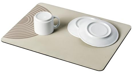 WENKO Esterilla escurridora Mod, Dima absorbente de agua enrollable para cocina y fregadero caucho plástico diatomeas 40x30 cm beige negro