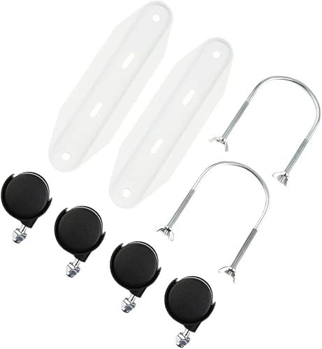 Daaxing 2 soportes de radiador eléctrico, polea de radiador, base de rueda de aceite, polea de radiador, base de rueda universal para radiador (negro)