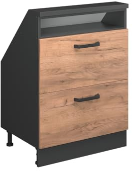 Vicco Mobile cucina sottotetto R-Line, Rovere dorato, 60 cm