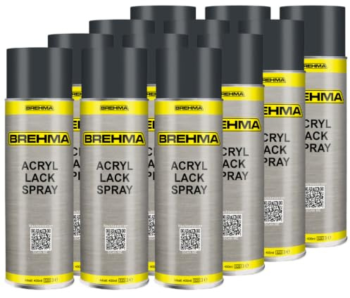 BREHMA 12x Acryl Lackspray Ral 7016 Antrazitgrau matt Lack Farbe Sprühfarbe 400ml