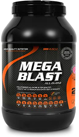 SRS Muscle - Mega Blast XL, 1.900 g, Red Berry | Complete All-in-one Master Stack | ersetzt über 20 Einzelprodukte | deutsche Premiumqualität