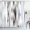 ABAKUHAUS Abstrakt Duschvorhang, Farbbänder, Stoffliches Gewebe Badezimmerdekorationsset mit Haken, 175 x 200 cm, Grau Schwarz Hellblau