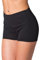 Alkato Damen Sport Shorts mit Hohem Bund Hotpants Radlerhose, Farbe: Schwarz, Größe: 40