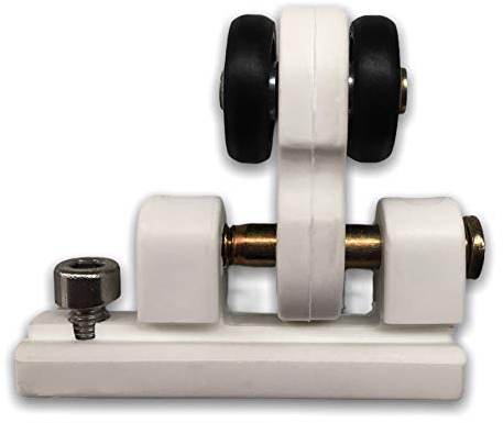 Teletoldo Lot de 2 poulies avec roulement pour guide de pergola Blanc Roulement intérieur Remplacement professionnel Glissement doux