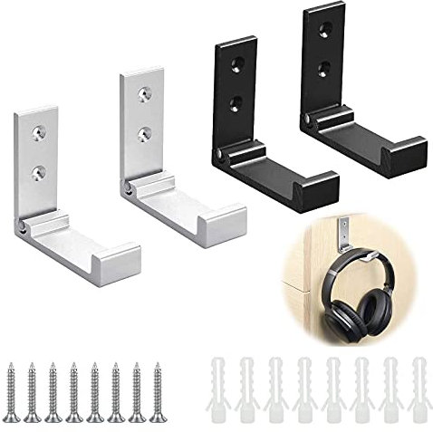 Kleine Faltbare Kleiderhaken 4 Stück Faltbare Wandhaken 90 ° Klappbar Kleiderhaken Aluminium Kleiderhaken Klappbare Headset Wandhalterung für Küchen, Wänden, Büros, Garderoben und Bädern