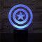 Wolobox Comic Schild Captain America Black Falcon | Stimmungsdekoration | Nachttischlampe | farbiges Nachtlicht | Beleuchtung für Kinder und Erwachsene | USB | Festes Licht oder Karussell | Kabel