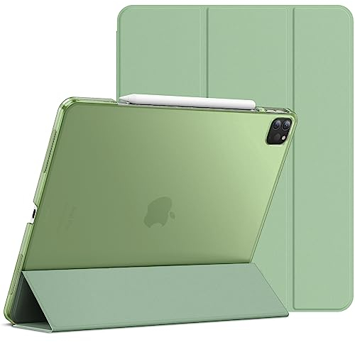 JETech Case for iPad Pro 12.9-Inch (2020/2018 Model, 4th/3rd Generation), Compatible with Pencil, Cover Auto Wake/Sleep (Matcha Green)