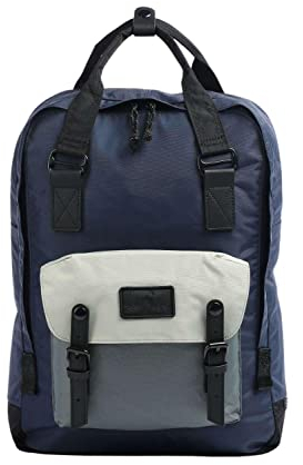 Doughnut MACAROON Rucksack Unisex 16L mit Laptopfach I Studenten-Rucksack funktionell & handgefertigt I ideal als Reise-Rucksack oder leichter City-Rucksack I Daypack in Navy x Grey