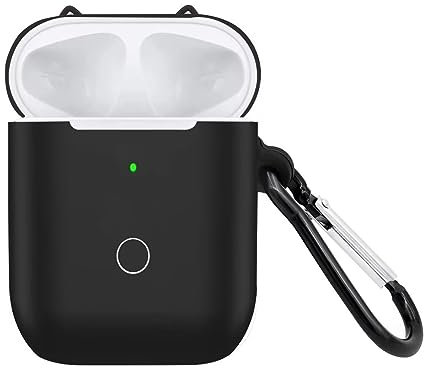 Custodia di Ricarica wireless compatibile Air-Pod 1&2, Wireless Charging Case (auricolari non inclusi) con Tasto di Sincronizzazione Bluetooth per ricarica wireless