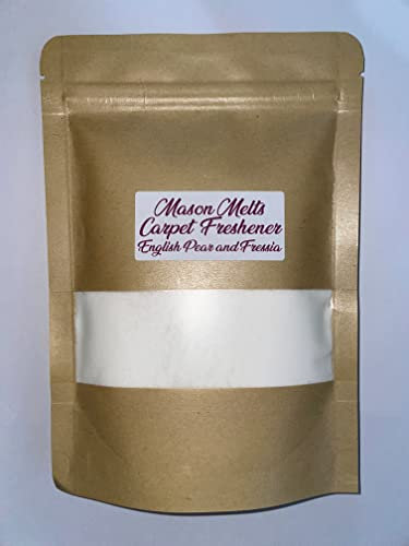 English Pear & Fressia Carpet Freshener Scented. Shake & Vacuum, Carpet Sprinkle. Carpet dust ~250g. | Vegan Friendly | Cruelty Free | Handmade In UK | Highly Scented
