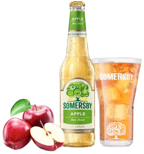 12 Flaschen Somersby Apfel aus sonnengereiften knackigen Äpfeln in der Sonderflasche 0,4l