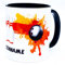 Bowling Tasse mit Namen Kugel & Pin/Kegel Motiv personalisierte Bowler Becher Spieler Zubehör Ausrüstung Geschenk Geburtstag Geschenkidee Geschenkartikel Deko Geschenkbox Weihnachten Keramik 330 ml