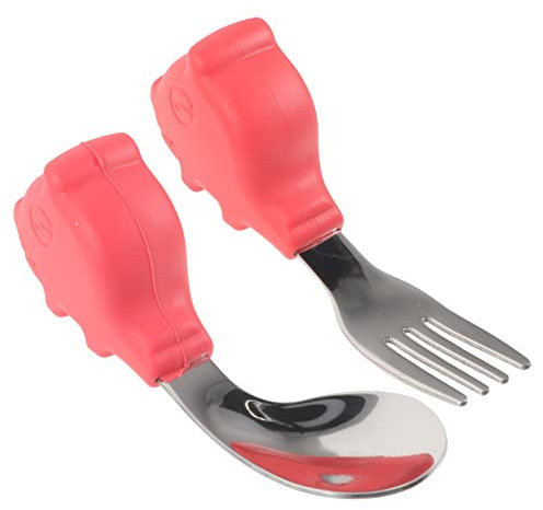 BCOATH Set De Cubiertos Bebe Tenedor y Cucharas Vajilla Para Bebés Niño Precucharas Bebe Blw