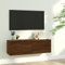 AUVYI TV-Wandschrank Braun Eiche 100x30x30 cm Holzwerkstoff Fernseher Schrank Lowboard Nachttisch Holz Hängeschrank Wohnzimmer Wohnwand Modern Kitchen Cabinet Aufbewahrungsschrank