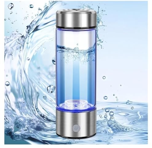 Bluemali Portable Hydrogen Water Ionizer Machine - 420ML Hydrogen Rich Water Generator Cup with PEM Technology, USB Rechargeable, Health Cup for Home & Travel + Gift Box