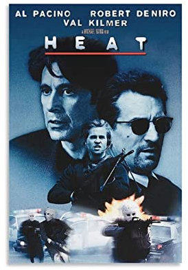 WYYXF Leinwandbild, Motiv: Heat Crime, Film, klassisch, Vintage, Leinwand, Wandkunst, Wohnzimmer, Schlafzimmer, Gemälde ohne Rahmen (50 x 70 cm)