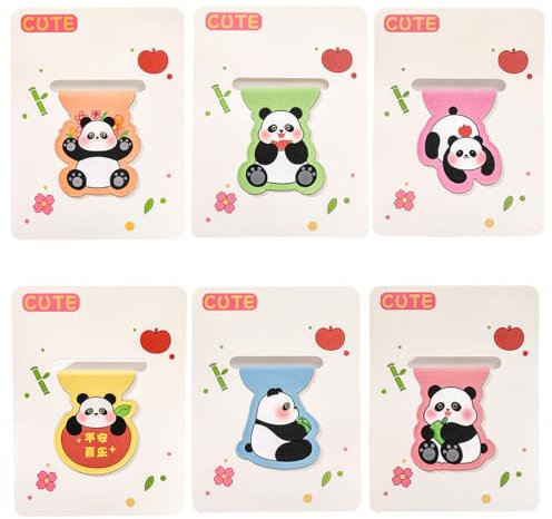 WBZOWRB 12 Stück Panda Magnetische Lesezeichen, Süsse Tiere Magnet Lesezeichen Für Schüler, Junge, Mädchen, Buchliebhaber, Kindergeburtstag Mitgebsel