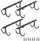 WENLISELL 4 PCS Mug Rack Under Cabinet, Black Mugs Hooks Under Shelf, Cup Hooks for Under Cupboard, Office, Bar, Cafe, Kitchen, Utensils