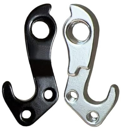 Fahrrad Heckhaken Schaltwerkhaken Aluminiumlegierung Schaltauge Schaltwerk Adapter mit 2 Schrauben Kompatibel Trek 322175 Fahrrad (Silber)