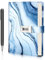 Diary with Lock for Girls Women,Journal Secret Diary with Combination Lock,PU Leather Password Notebook A5 Refillable Notebook Writing Travel Journal Gift 192 Pages(blue-white)