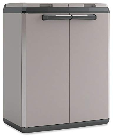 BRB Poubelle en plastique pour 2 sacs poubelle de 110 l (l x p x h) 680 x 390 x 850 mm