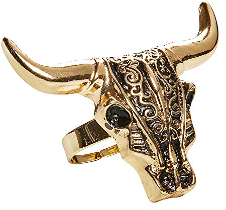 W WIDMANN MILANO Party Fashion 12472 - Ring Büffelkopf, Accessoire, Cowboy, Sheriff, Mottoparty, Karneval