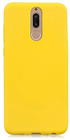 cuzz Custodia Compatibile con Huawei Mate 10 Lite+(Film di Vetro temperato)Silicone TPU Cover Morbida Protettiva Custodia Ultra Sottile Leggero Cover-Giallo