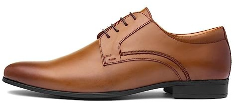 Thomas Crick Mens 'Ormond' Derby Shoes, Formal Stylish and Comforable with Elegant Lace-up Detail, Long-Lasting with Exquisite Quality Leather (Black/Tan)